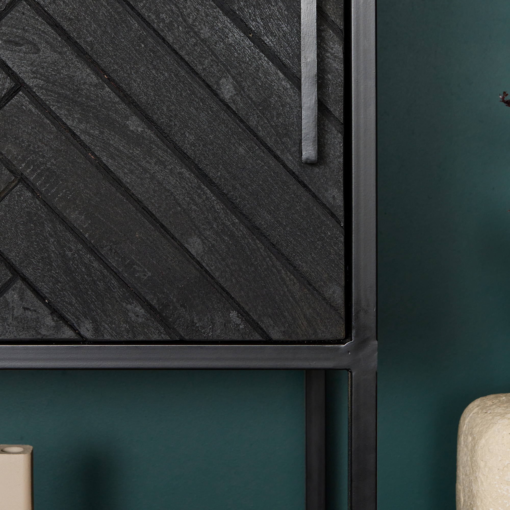 Starfurn - Vakkenkast New York - Zwart - 45x160x200 cm