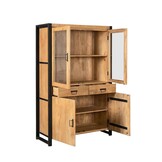 Starfurn - Vitrinekast Boaz - Bruin - 45x115x180 cm