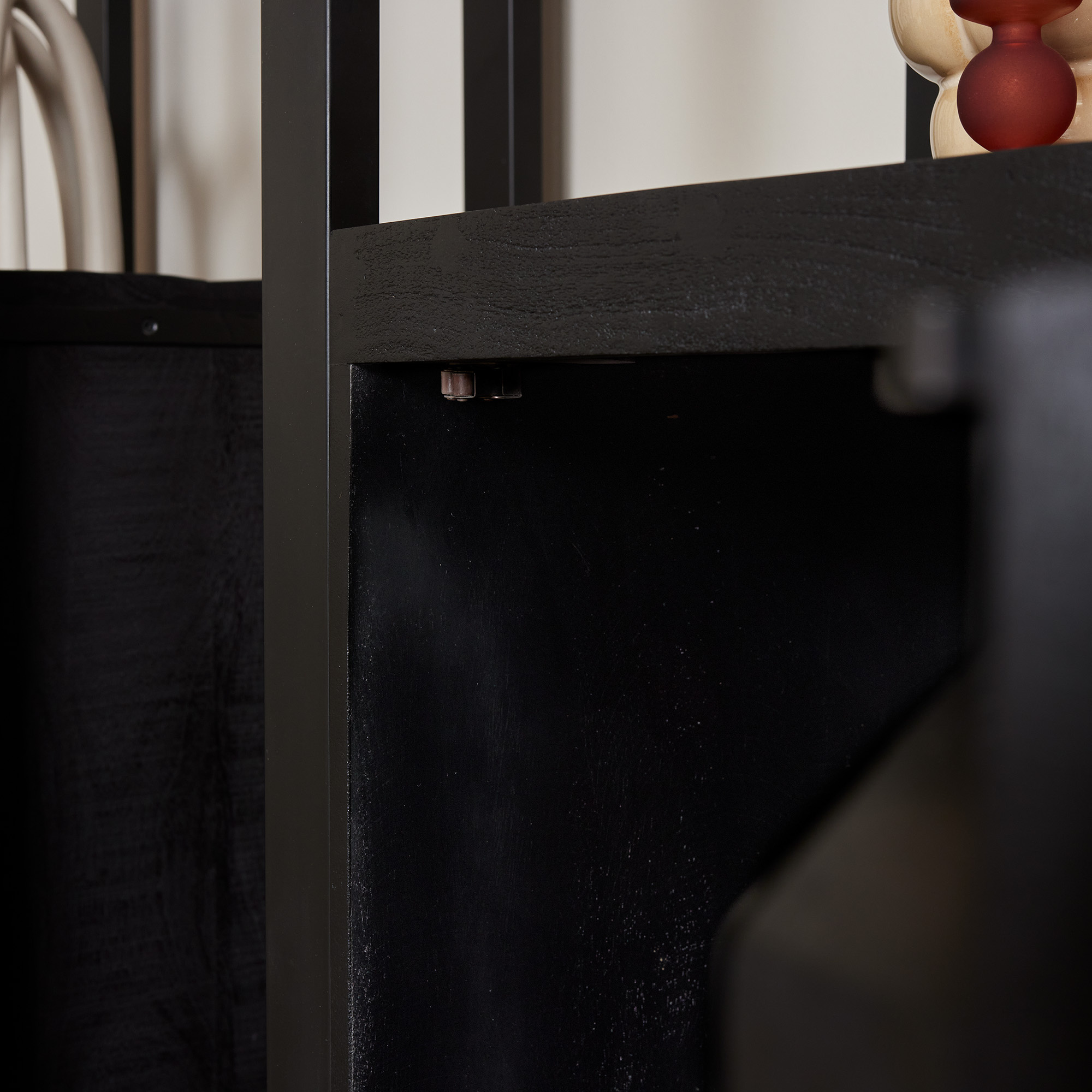 Starfurn - Boekenkast Boaz - Zwart - 40x55x200 cm