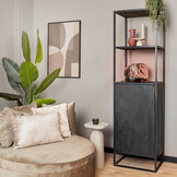 Starfurn - Boekenkast Denver - Zwart - 45x55x200 cm