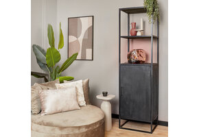 Starfurn - Boekenkast Denver - Zwart - 45x55x200 cm