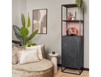 Starfurn - Boekenkast Denver - Zwart - 45x55x200 cm