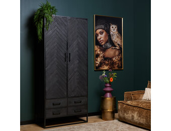 Starfurn - Kabinet New York - Zwart - 45x90x200 cm