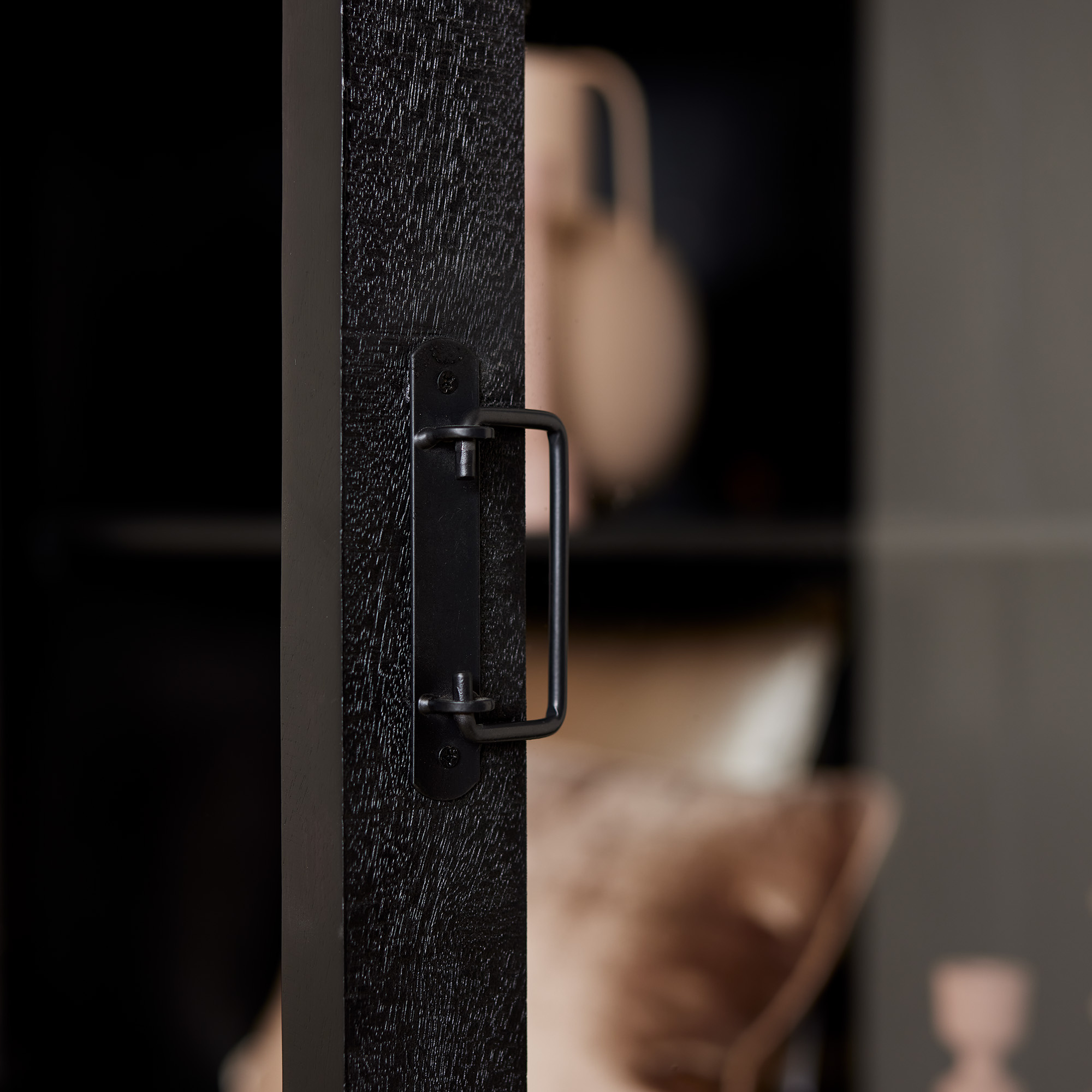 Starfurn - Vitrinekast Boaz - Zwart - 45x115x180 cm