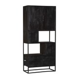 Starfurn - Vakkenkast Denver - Zwart - 45x90x200 cm