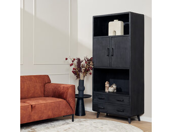 Starfurn - Boekenkast Omaha - Zwart - 45x90x90 cm