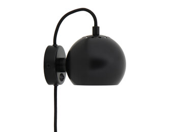 Frandsen - Wandlamp Ball - Zwart - 16x12x10cm