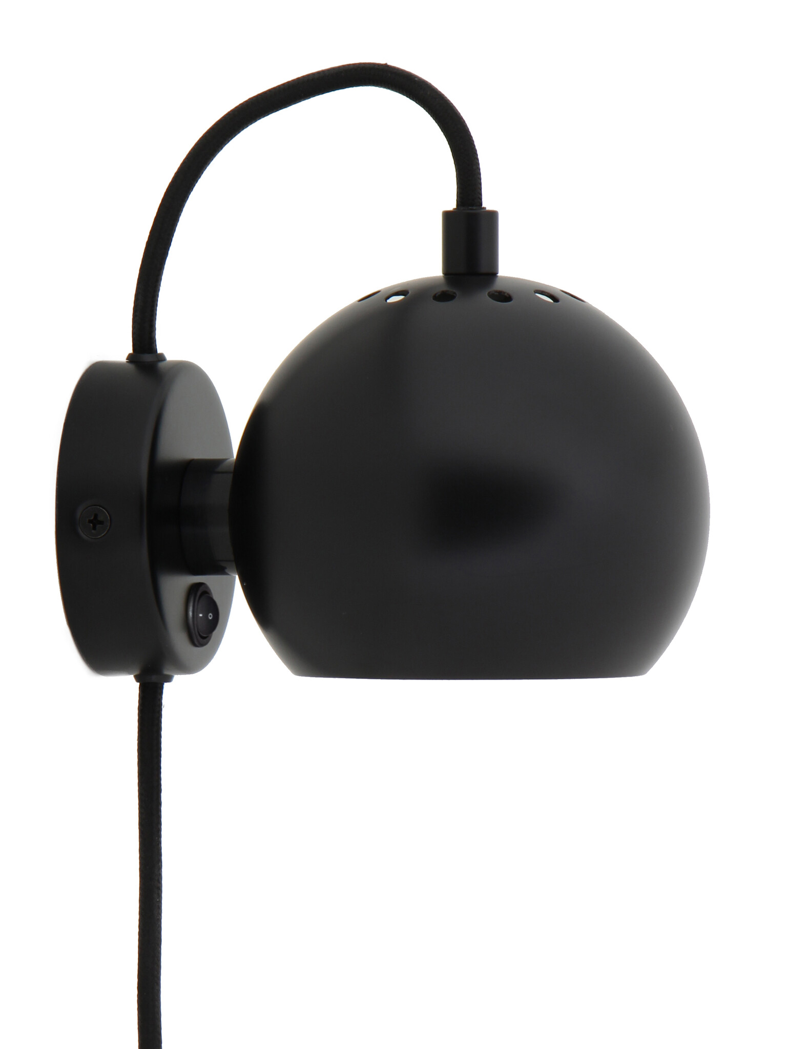 Frandsen - Wandlamp Ball - Zwart - 16x12x10cm