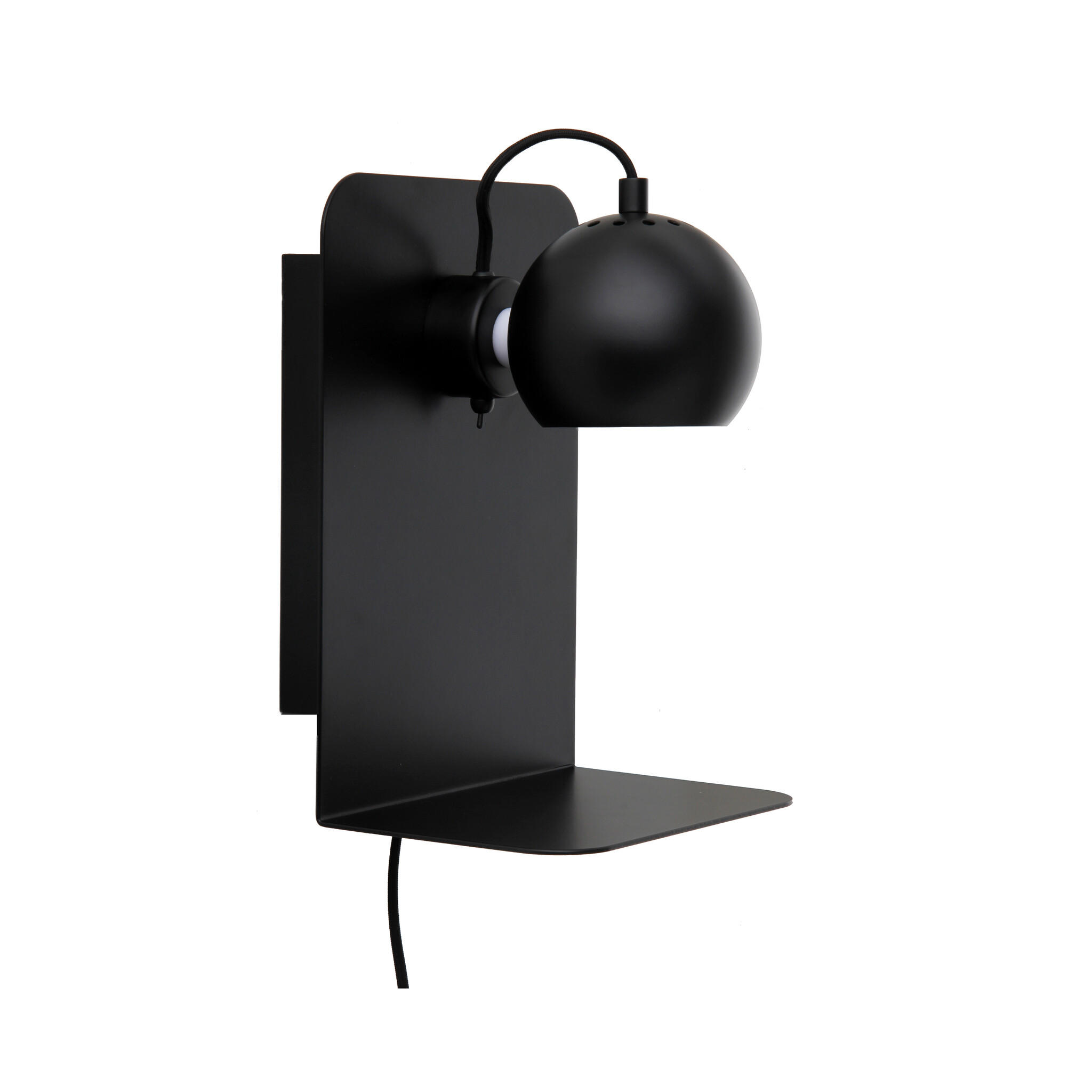 Frandsen - Wandlamp Ball - Zwart - 18x22x30cm