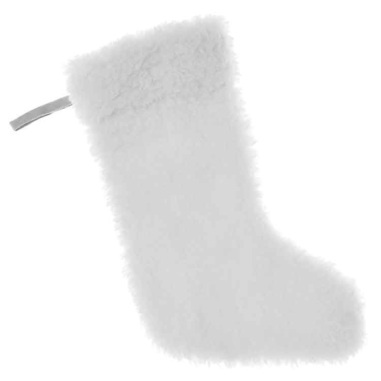 Unique Living - Kerstsok White Xmas - 42x25cm - Multikleur