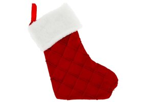 Unique Living - Kerstsok Clover - 42x25cm - Rood