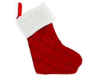 Unique Living - Kerstsok Clover - 42x25cm - Rood