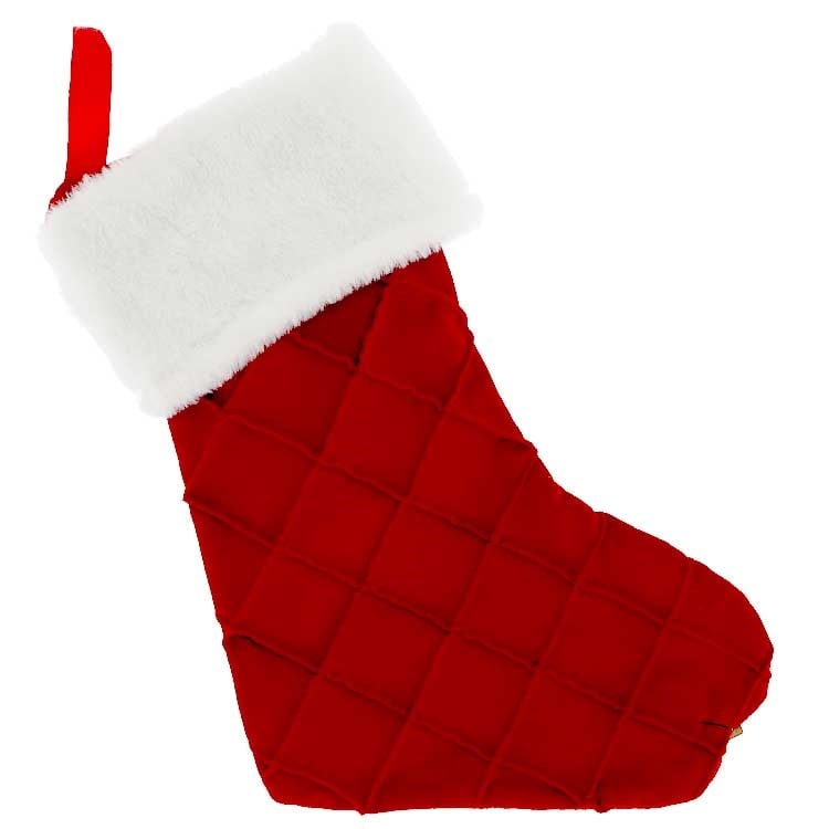 Unique Living - Kerstsok Clover - 42x25cm - Rood