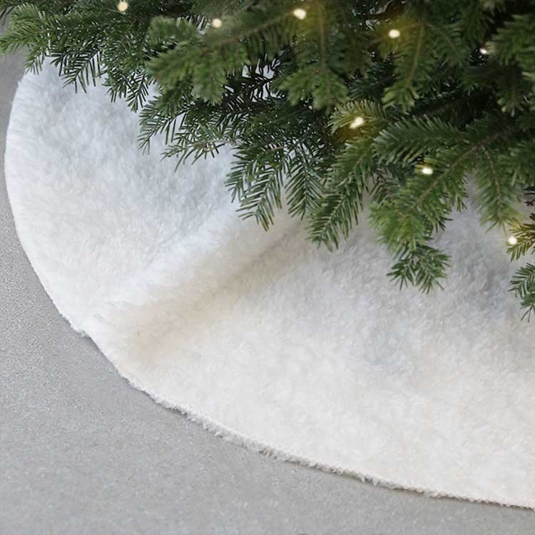 Unique Living - Kerstboomrok White Xmas - 110x110cm - Wit