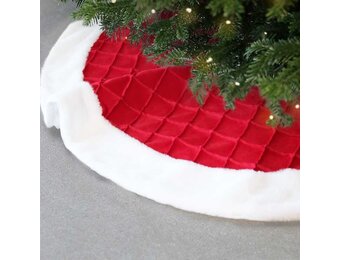 Unique Living - Kerstboomrok Clover - 90x90cm - Rood