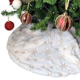 Unique Living - Kerstboomrok Amara - 120x120cm - Wit