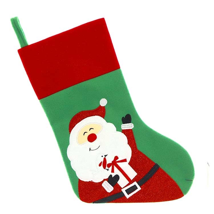 Unique Living - Kerstsok Lenni - 42x25cm - Groen