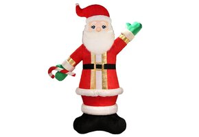 Unique Living - Opblaasbare Santa - 296x121x394cm - Multikleur