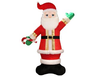 Unique Living - Opblaasbare Santa - 296x121x394cm - Multikleur