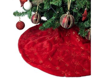 Unique Living - Kerstboomrok Amara - 120x120cm - Rood