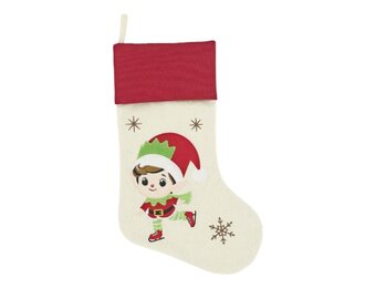 Unique Living - Kerstsok Riven - 42x25cm - Multikleur