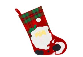 Unique Living - Kerstsok Mickel - 42x25cm - Rood