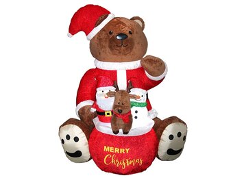 Unique Living - Opblaasbare Bear - 197x193x260cm - Multikleur