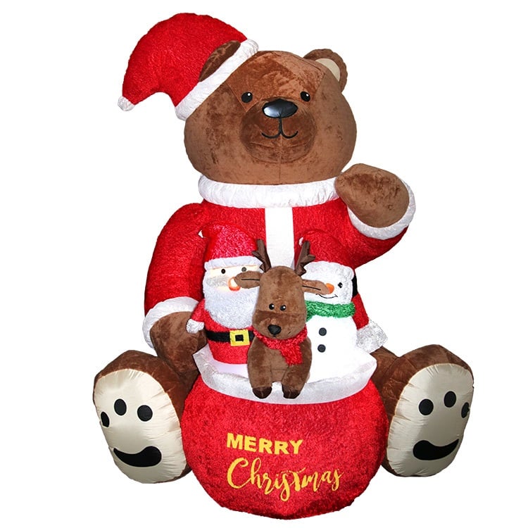 Unique Living - Opblaasbare Bear - 197x193x260cm - Multikleur