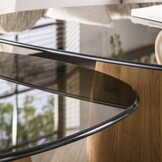 Hoyz Collection - Salontafel Tinto Driehoekig Set Van 2 - Brons Glas