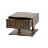 Hoyz Collection - Nachtkastje Carve Shelve Zwevend 1 Lade - Massief Acacia Bruin