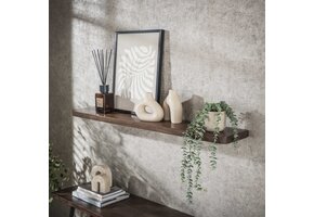 Hoyz Collection - Wandplank Carve 120cm - Massief Acacia Bruin