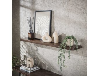 Hoyz Collection - Wandplank Carve 120cm - Massief Acacia Bruin