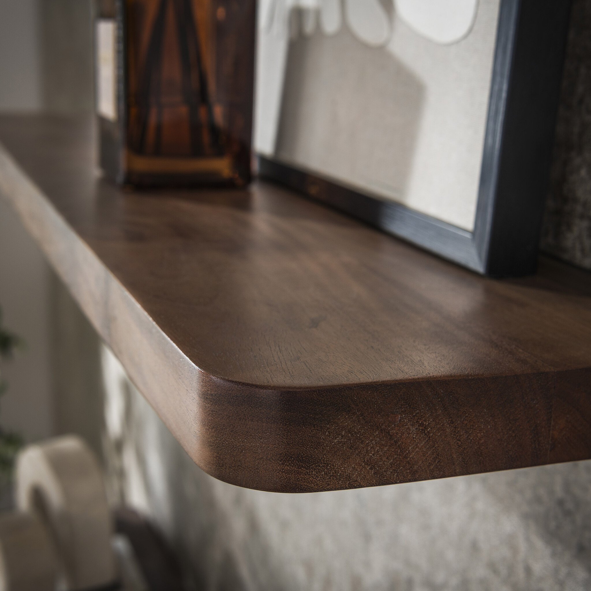 Hoyz Collection - Wandplank Carve 120cm - Massief Acacia Bruin