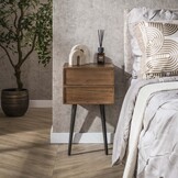 Hoyz Collection - Nachtkastje Frame 2 Lades - Massief Acacia Bruin