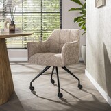 Hoyz Collection - Armstoel Raster Wieltjes Verpakt Per 2 - Hoven Zand