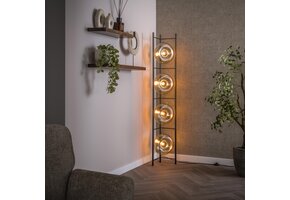 Hoyz Collection - Vloerlamp Soll 4-lichts - Amber Glas
