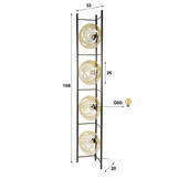 Hoyz Collection - Vloerlamp Soll 4-lichts - Amber Glas