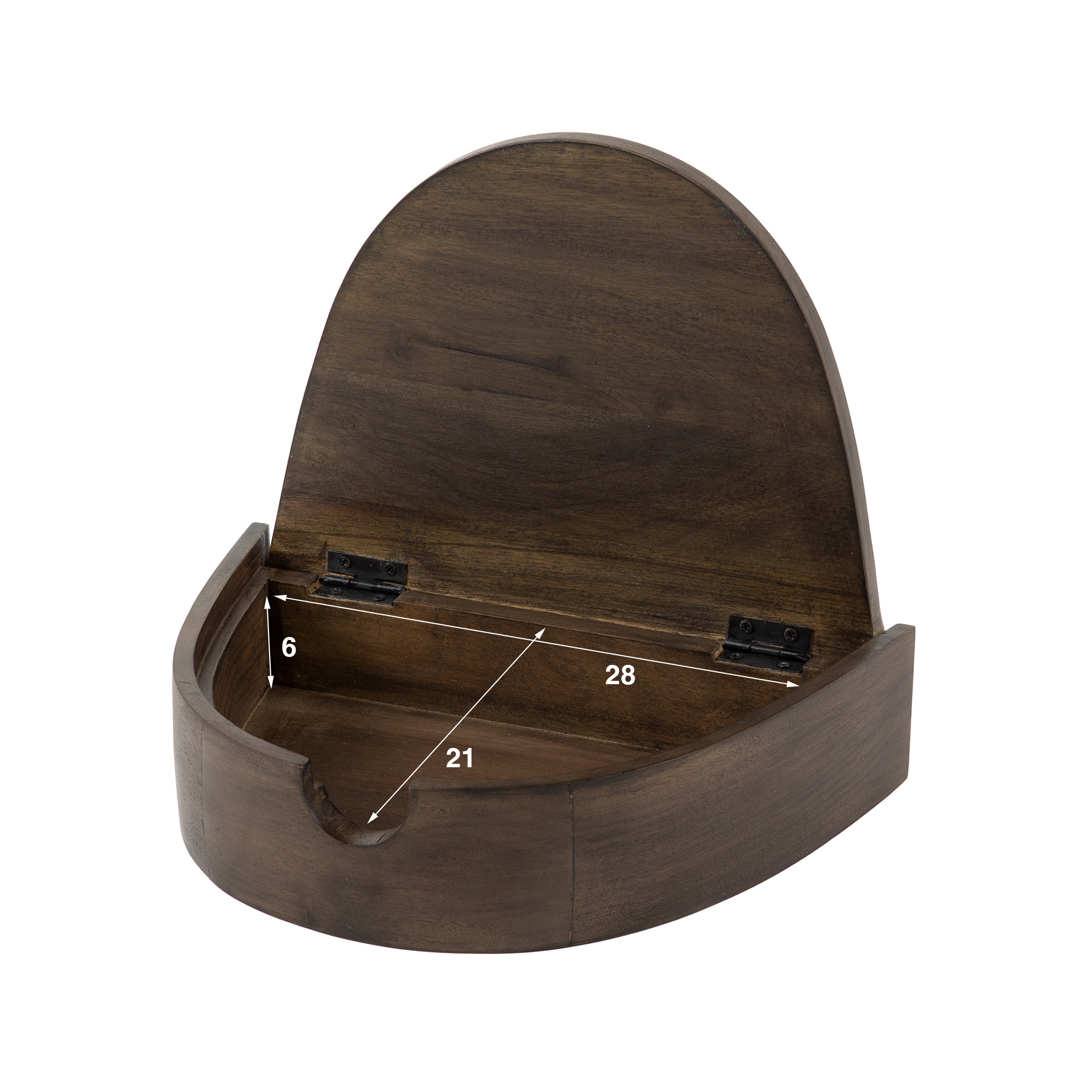 Hoyz Collection - Nachtkastje Cove Zwevend 1 Lade Verpakt Per 2 - Massief Acacia Glaze Brown