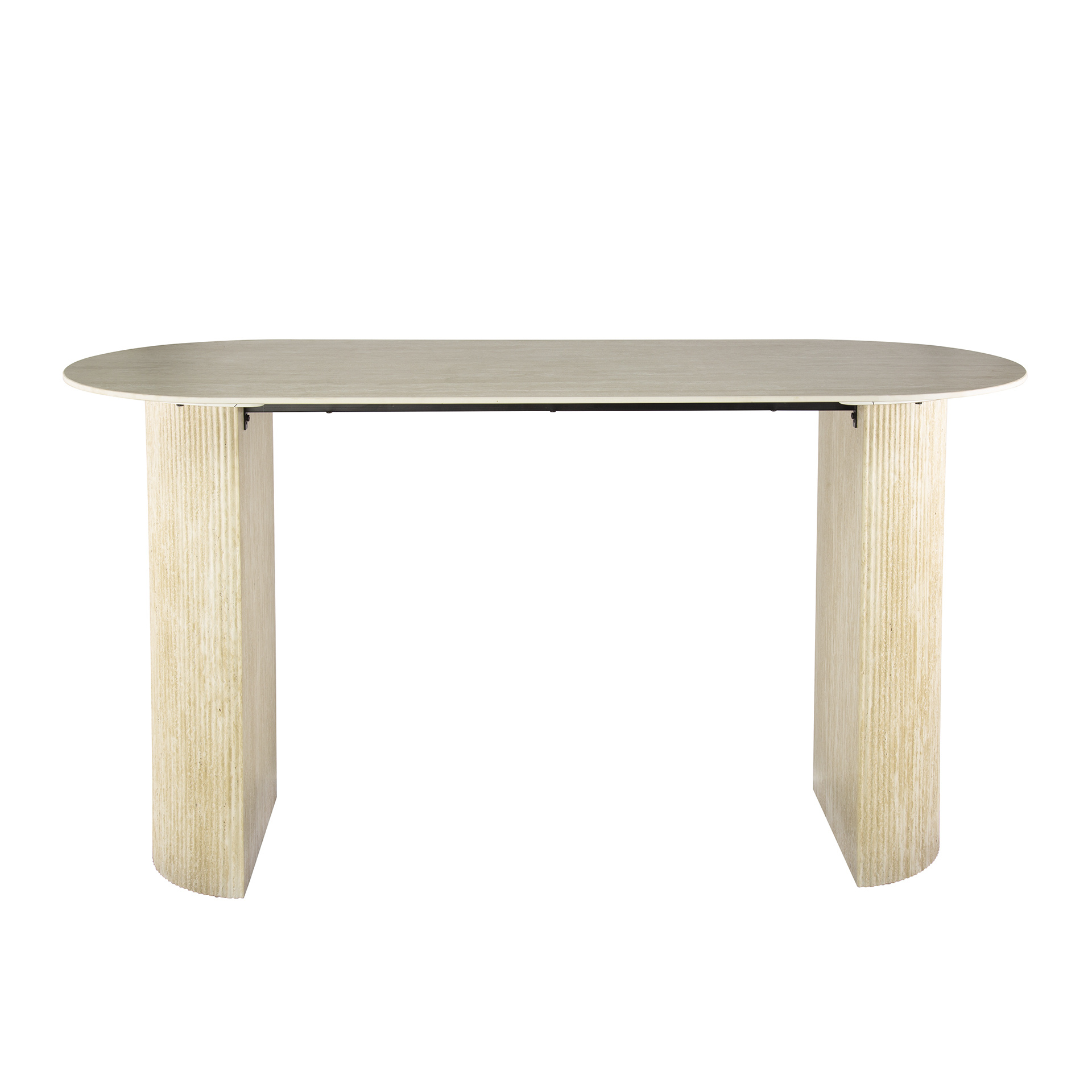 Hoyz Collection - Bartafel Romano Arch Plat Ovaal 180cm - Keramiek Travertin