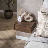 Hoyz Collection - Nachtkastje Frame Zwevend 1 Lade Verpakt Per 2 - Massief Acacia Bruin