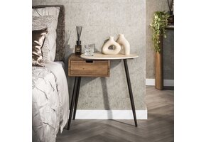 Hoyz Collection - Nachtkastje Travino 1 Lade Rechts - Keramiek Travertin