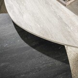 Hoyz Collection - Salontafel Twin Log Set Van 2 - 3D Keramiek Travertin Zwart-grijs