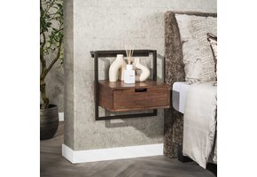 Hoyz Collection - Nachtkastje Air Solid 1 Lade - Massief Acacia Bruin