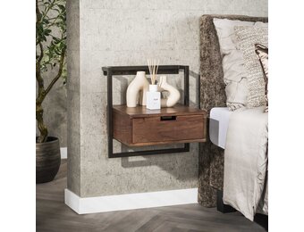 Hoyz Collection - Nachtkastje Air Solid 1 Lade - Massief Acacia Bruin