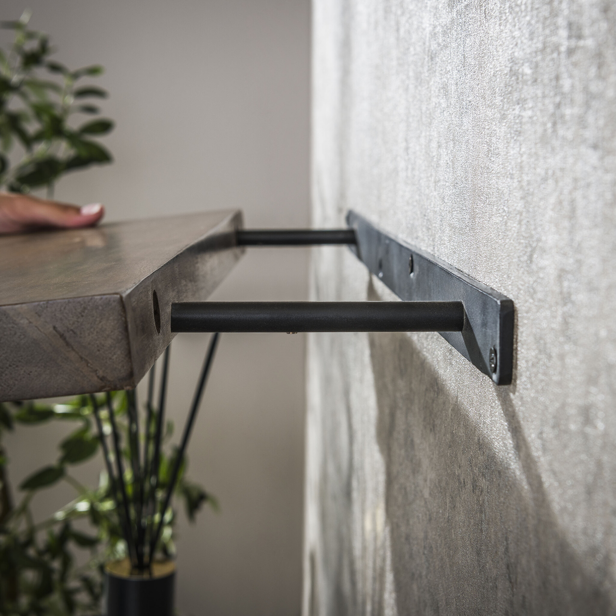 Hoyz Collection - Wandplank Carve 90cm - Massief Acacia Bruin