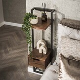 Hoyz Collection - Nachtkastje Air Solid XS 1 Lade - Massief Acacia Bruin