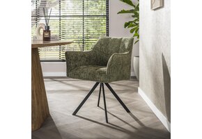 Hoyz Collection - Armstoel Raster Draaibaar Verpakt Per 2 - Hoven Groen