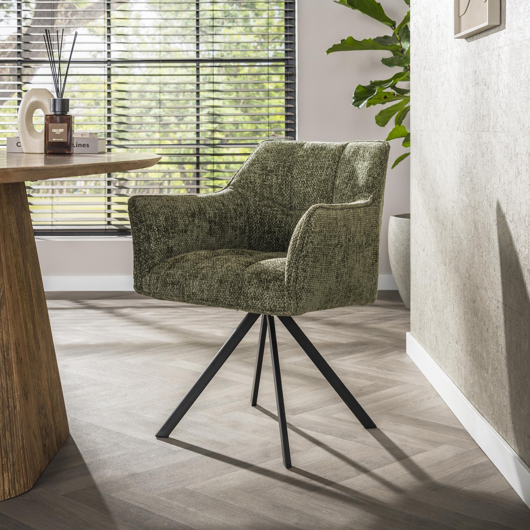 Hoyz Collection - Armstoel Raster Draaibaar Verpakt Per 2 - Hoven Groen