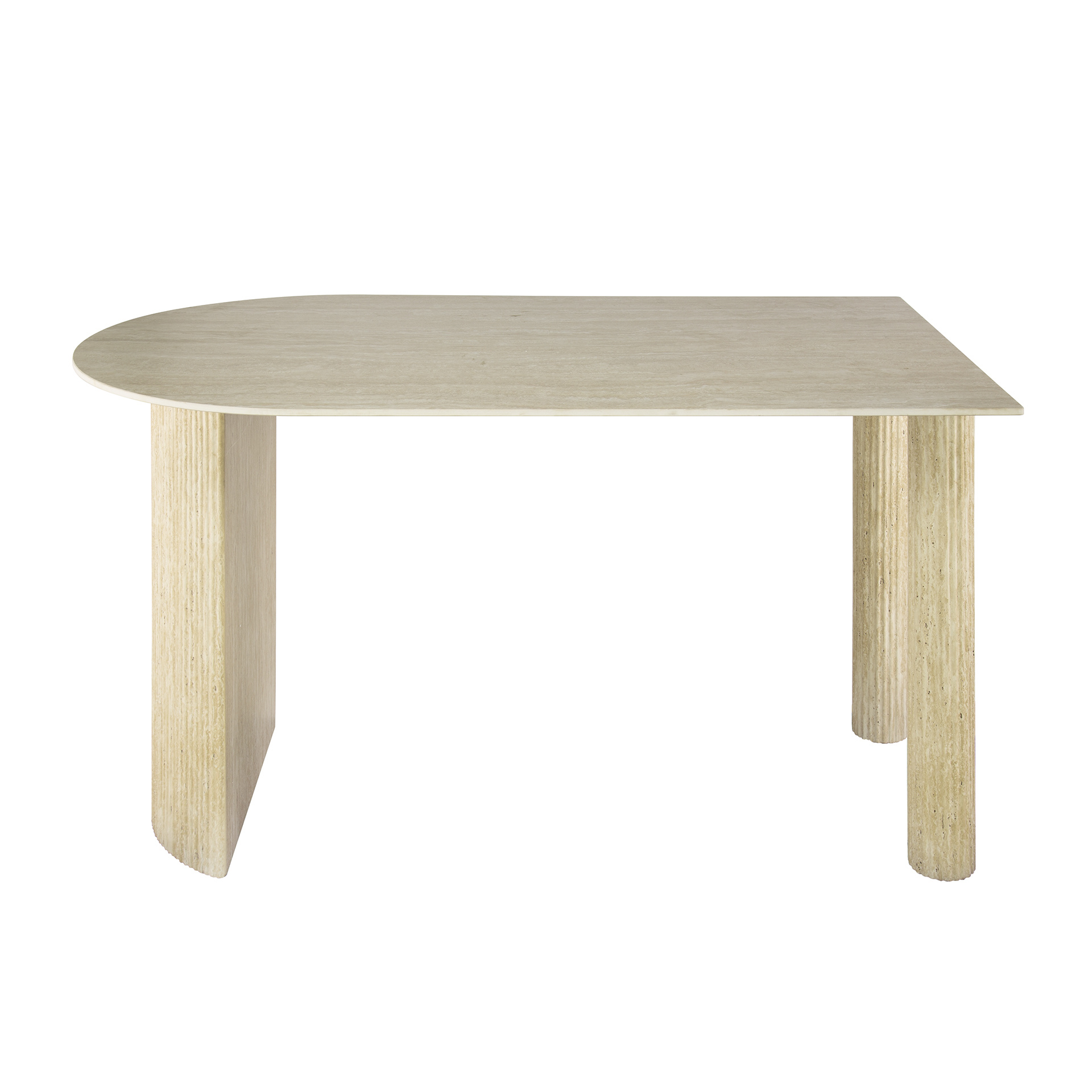 Hoyz Collection - Eettafel Romano Arch 1-side 140cm - Keramiek Travertin