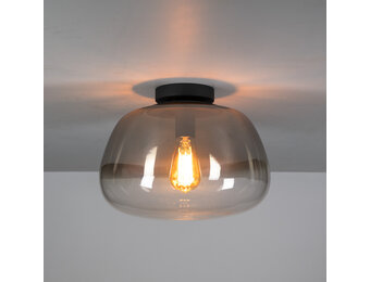 Hoyz Collection - Plafondlamp Pulse Shaded 1-lichts - Smoke Grey Glas